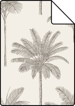 Proefstaal ESTAhome behangpapier palmbomen lichtbeige - 139163 - 26,5 x 21 cm