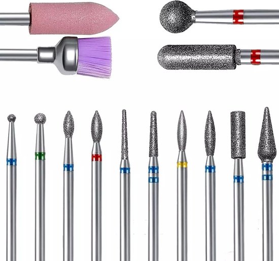 Beeperfect® 14-delige Diamond Cutting set - 14 Bitjes voor Beeperfect® Nagelvijl