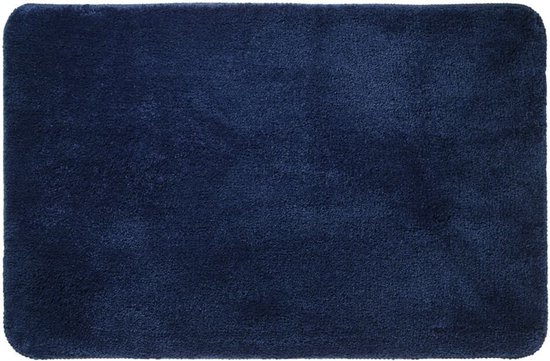 Sealskin Angora - Tapis de bain 60x90 cm - Polyester - Bleu foncé