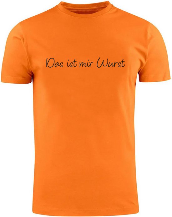 Foto: Das ist mir wurst oranje t shirt nederlands elftal ek duitsland 2024 voetbal unisex shirt holland dames en heren