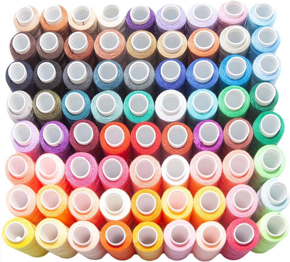 BILIEASY Naaigaren 72 STKS Kleuren All Purpose Polyester250 yd-s Draad kit voor Hand of Machine Naaien (72 Kleuren)