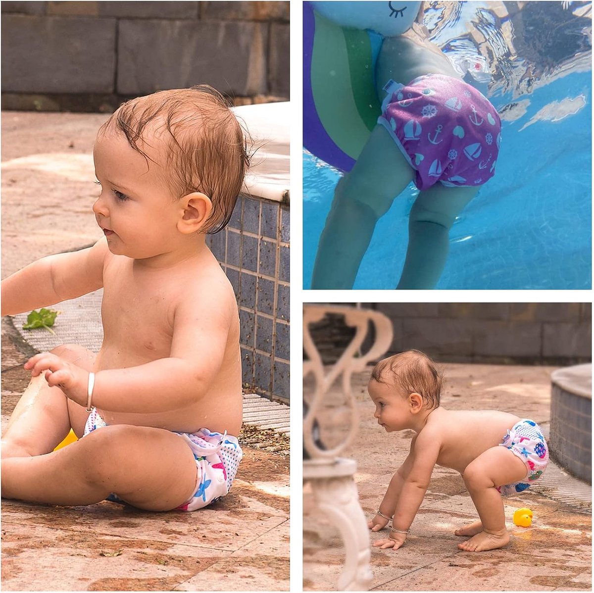 Zwemluier 5 stuks - 0 - 3 jaar - 5 t/m 18 kg - Wasbaar - Zwemluier baby - katten — afbeelding 3