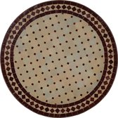 Mozaïek tafel D60 bruin-rhombus