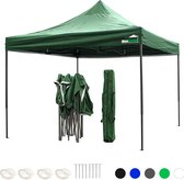 MaxxGarden Partytent - Paviljoen - 3x3 - Easy Up - Opvouwbaar - Waterdicht - Incl. Draagtas - Groen