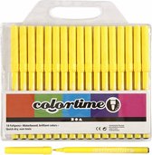 Stiften - Viltstiften - Citroengeel - Semi Transparant - Papier, Karton, Kleurboeken - Lijndikte 2mm - 18 stuks