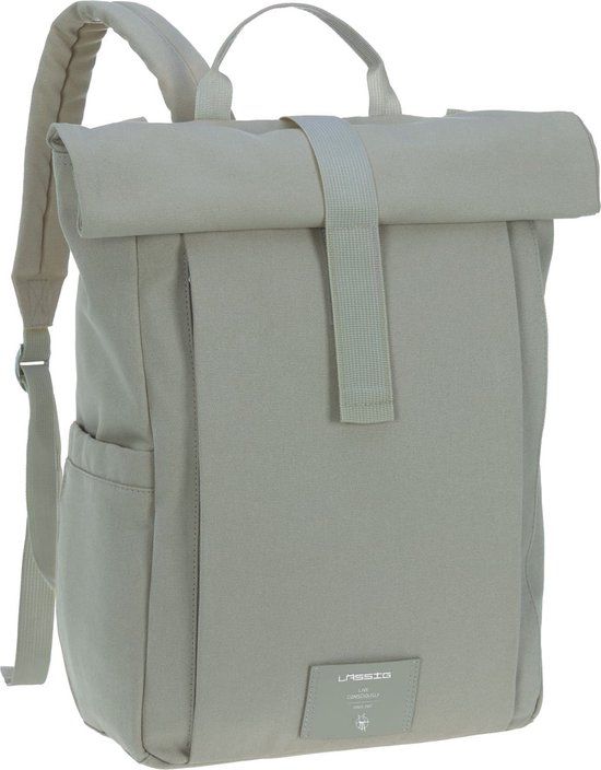 Lässig Verzorgingstas-Rugzak Green Label Rolltop Up Zilvergroen