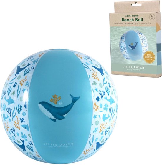 Ballon de plage Little Dutch Blauw 35 cm Ocean Dreams