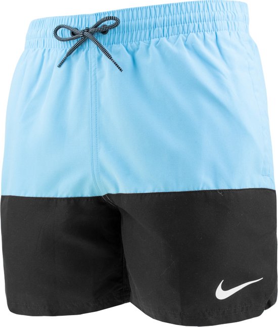 Nike zwemshort split colourblock blauw & zwart - M