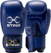 Gants de boxe STING Competition IBA | Velcro | Rouge (Taille: 10OZ)