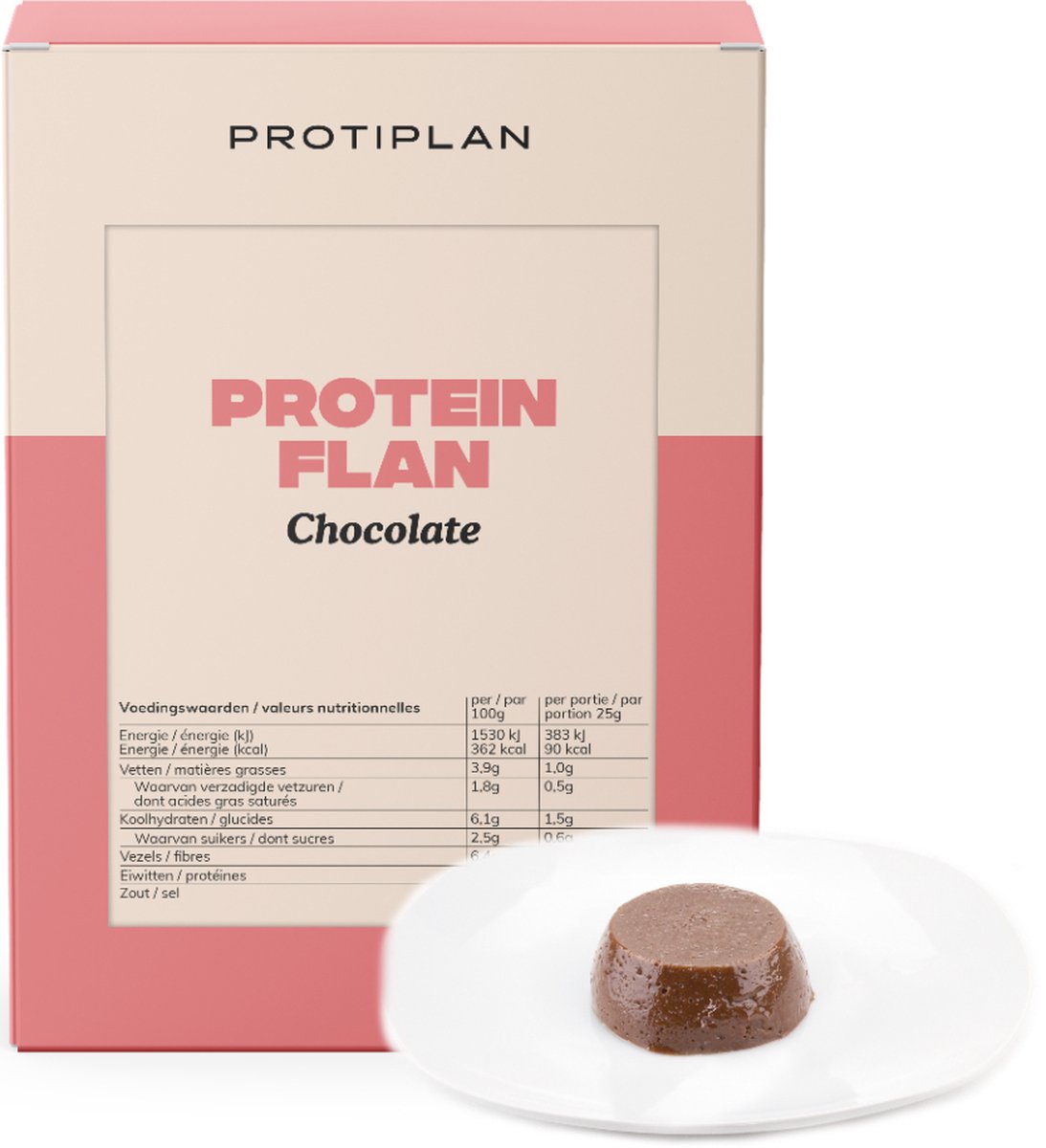 Goedkoopste Protiplan | Chocolade Flan | 7 x 25 gram | Heerlijk koolhydraatarm toetje of tussendoortje | Geschikt voor ieder dieet | Low carb snack | Eiwitrepen | Koolhydraatarme sportvoeding | Afslanken met Proteïne repen | Snel afvallen zonder hongergevoel!