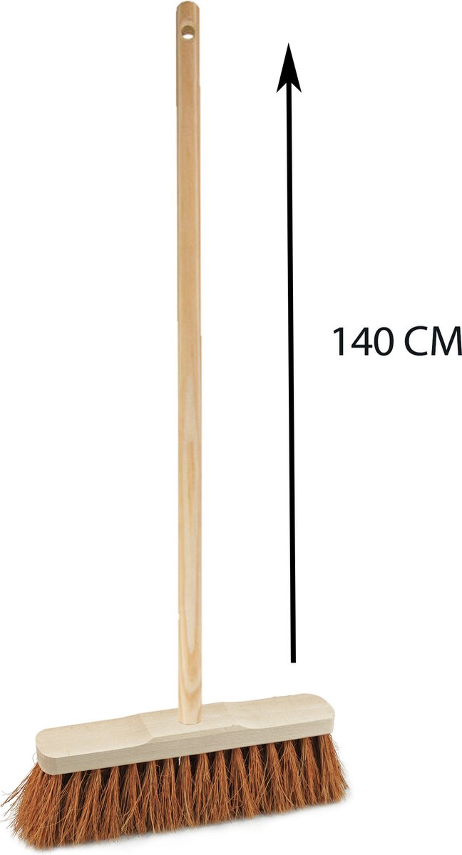 Sorex Bezem binnen - kokos - 40 cm - steel 140 cm - zachte bezem - kamerveger van Sorex — afbeelding 4