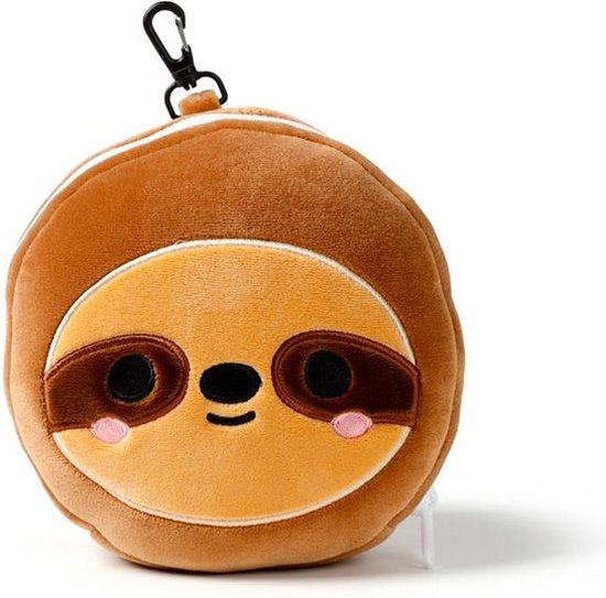Relaxeazzz Coussin Voyage Peluché 2-en-1 Avec Masque Yeux Donut - Confort Et Détente
