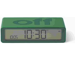 Lexon Flip Classic Wekker - ON OFF Door Middel van Flip - Touchwekker - groen