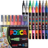 Uni Posca Stiften Standard Colors - 16 stiften - PC3M 0.9-1.3 mm lijn