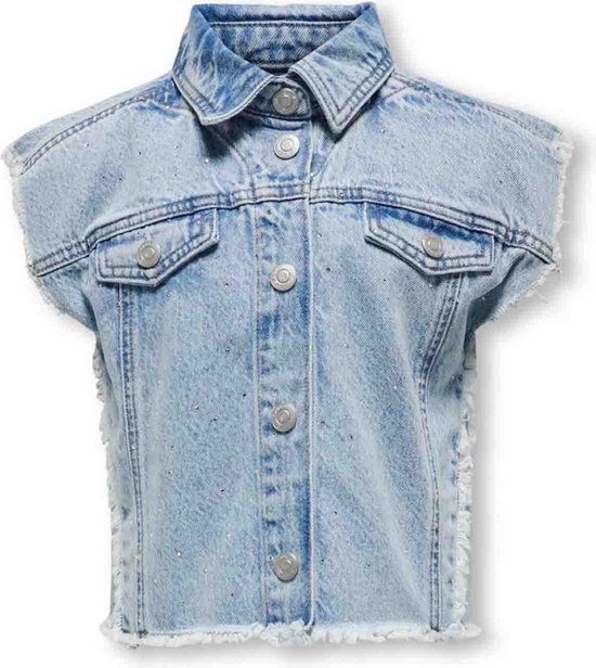 Kids Only - Gilet Cobain - Light Blue Denim - Maat 158