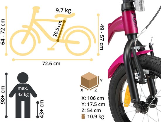 Löwenrad 14 inch wielen, paars van Löwe — afbeelding 2