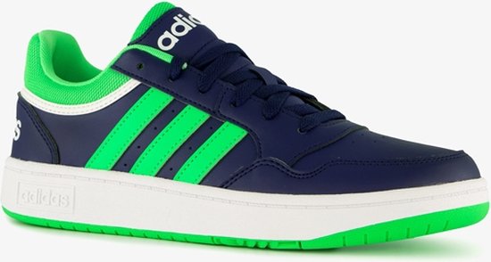 Adidas Hoops 3.0 CF C kinder sneakers blauw groen - Maat 38 - Uitneembare zool