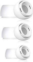Somstyle Vervangende Oordopjes Geschikt Voor Apple Airpods Pro - Maat M - Cover - Siliconen - 6 Stuks - Wit