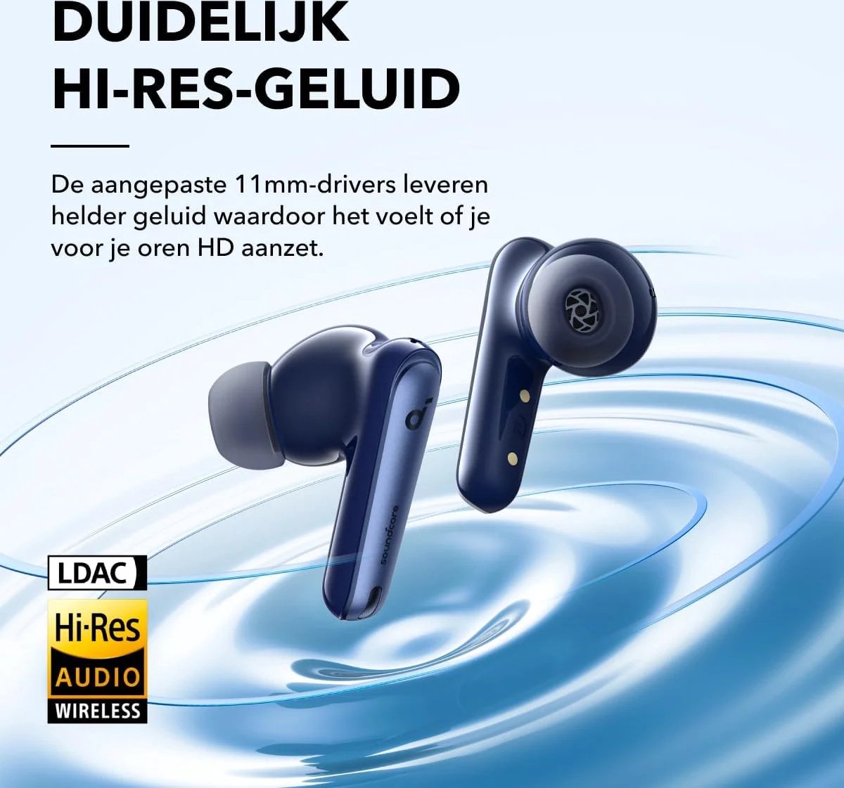 soundCore Liberty 4 Draadloze Oordopjes - Noise Cancelling - Blauw thumbnail 6