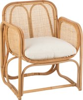 J-Line chaise + coussin Casablanca - rotin - naturel
