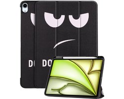 Hoes - Geschikt voor Apple iPad Air (2024/2025/2026) - 13 inch - Dun & Stevig - Trifold Bookcase - Hard Cover Case - Met Uitsparing Geschikt voor Apple Pencil - Hardcover Book - Tablet Hoesje - Don't Touch Me