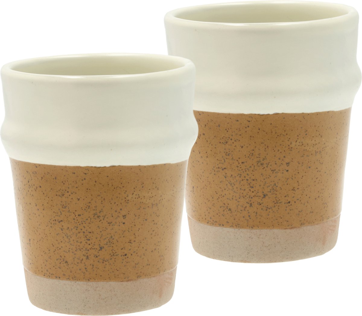 Villa Collection Evig Mok Dia 8 x 10 cm 0,35 liter 2 st. Amber/Crème