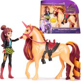 Unicorn Academy - Valentina & Cinder avec 2 accessoires d'équitation et brosse - Ensemble de figurines