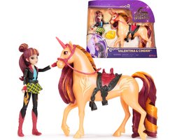 foto van Unicorn Academy - Pop Valentina & Eenhoorn Cinder - met 2 rijaccessoires en borstel - Speelfigurenset