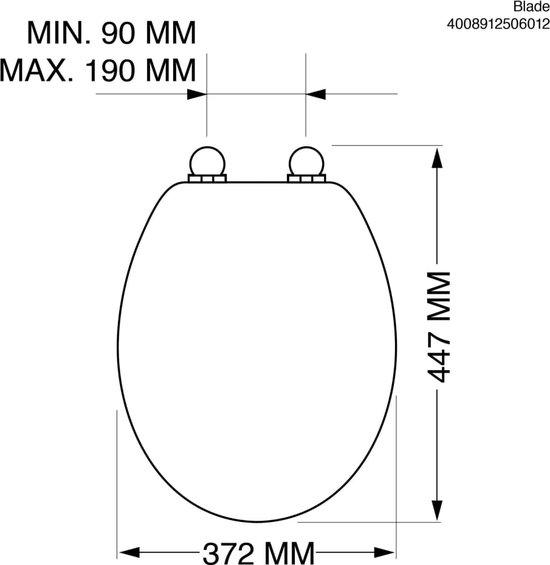 Tiger Blade - Abbatant de WC avec couvercle - Duroplast - Blanc
