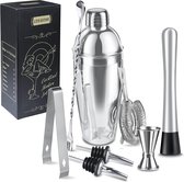 Set de shaker à Cocktail en acier inoxydable 304, 8 pièces, 750ML, Kit de barman pour Bar à domicile, cadeau Perfect pour les fêtes au Bar