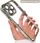 Livano Telefoon Hoesje - Telefoonhoesjes - Phone Case - Shockproof - Premium Protection - Geschikt Voor iPhone 14 Pro Max - Zilvergrijs