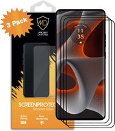 3-Pack Motorola Edge 50 Pro Screenprotectors - MobyDefend Screensavers Met Zwarte Randen - Gehard Glas - Glasplaatjes Geschikt Voor Motorola Edge 50 Pro