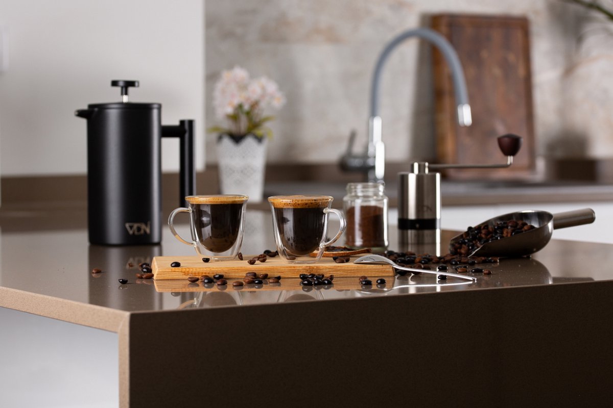 VDN Dubbelwandige ESPRESSO Glazen Van Borosilicaat - Warme En Koude Dranken Kopjes 70 Ml Set Van 2