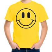 Bellatio Decorations Verkleed shirt jongens - smiley - geel - carnaval - feestkleding voor kinderen 146/152