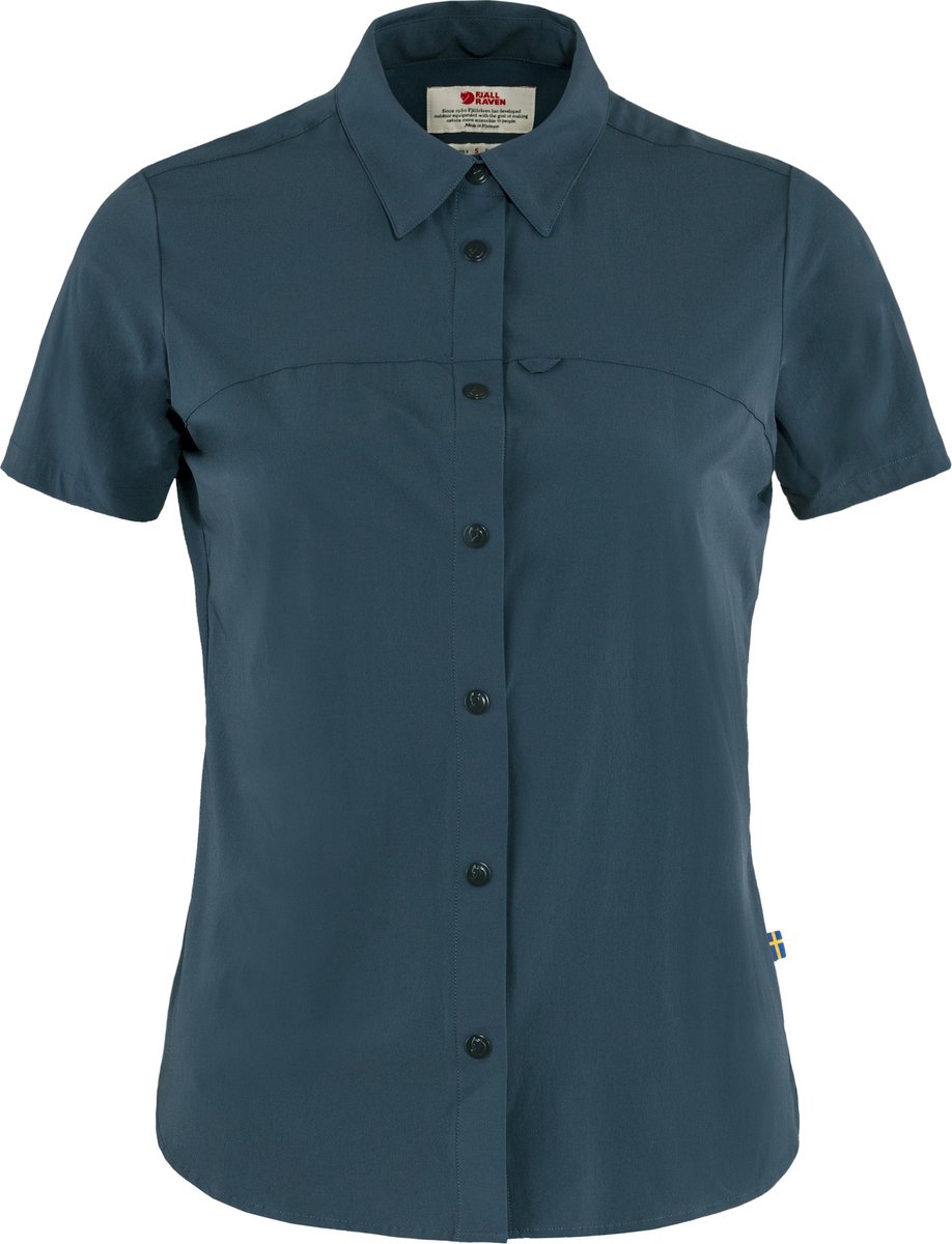 Fjallraven High Coast Lite Shirt SS Women - Outdoorblouse - Dames - Blauw - Maat M