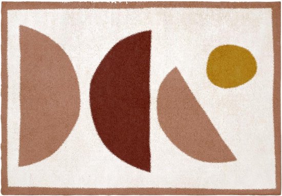 OZAIA Shaggy design-tapijt met abstracte motieven - 160 x 230 cm - Meerdere kleuren - MYNIO L 230 cm x H 3 cm x D 160 cm