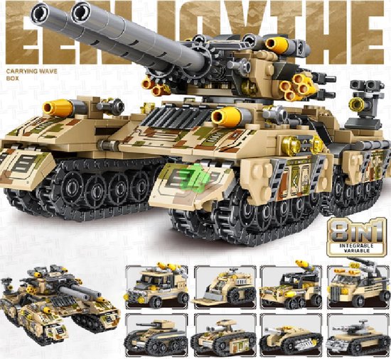 8 in 1 tank - bouwblokken | bol