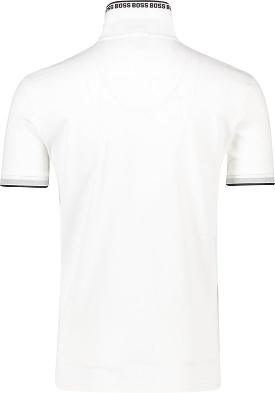 HUGO BOSS Paddy Regular Fit Polo - Polo pour homme à manches courtes - Blanc (contraste) - Taille : 6XL