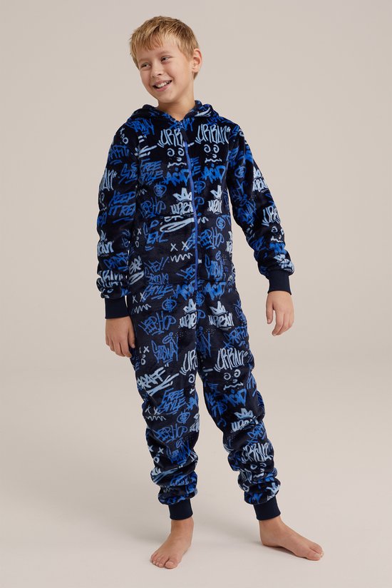 WE Fashion Jongens onesie met dessin