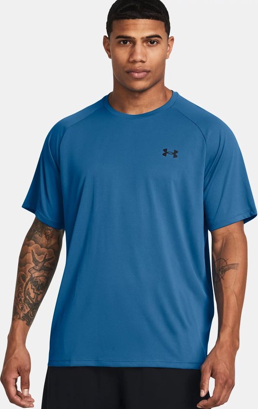 Under Armour Tech 2.0 SS Tee Photon Blue Black 406 Maat M