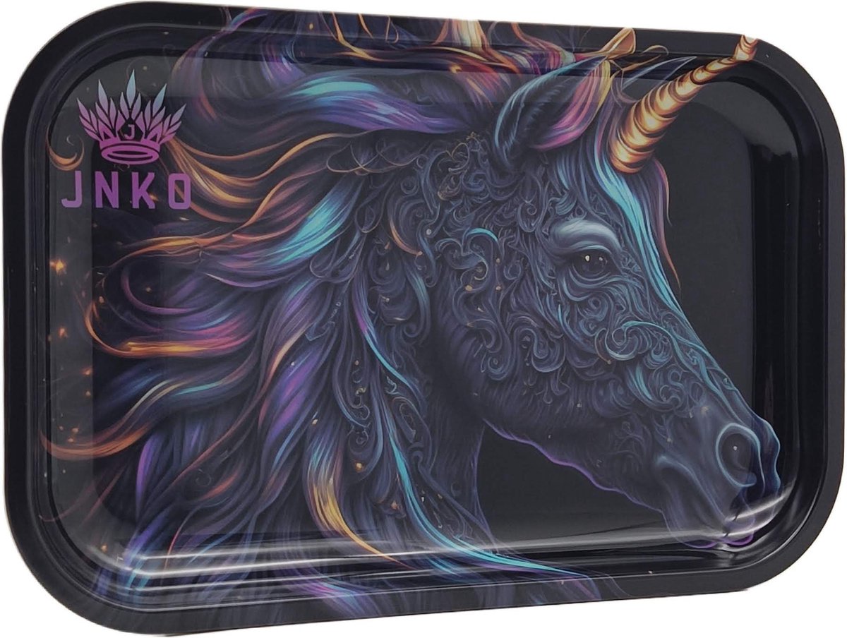 Metalen Luxe Dienblad | 29x19cm | Wilde Dieren Serie | Eenhoorn | Decoratief Dienblad | JNKO