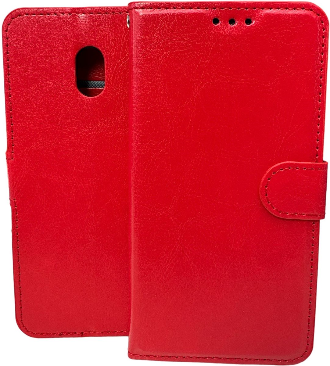 Bookcase Geschikt voor: Nokia 1.3 - Rood - portemonnee hoesje