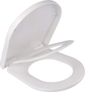 Hoogwaardige Duroplast wc-bril voor gezinnen met kinderen, softclosemechanisme, toiletdeksel, toiletbril, afneembare wc-bril voor reiniging (D-vorm)