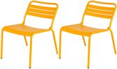MaximaVida chaise longue en métal Max XXL jaune ocre - carton de 2 pièces