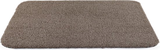 Beige/taupe badmat met antislip onderkant