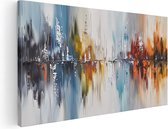 Artaza Canvas Schilderij Abstract Kunstwerk met Veel Kleuren - 120x60 - Groot - Foto Op Canvas - Canvas Print