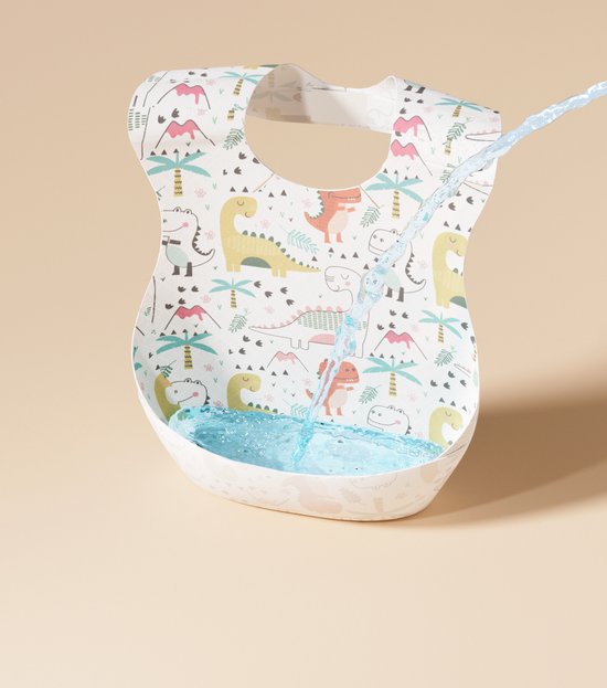 Youha wegwerp slabbetjes - 20 stuks per doos - met opvangbakje - waterdicht opvangbakje - absorberend materiaal - Dierentuin patroon van Youha — afbeelding 3