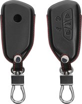Coque Silicone Clé Voiture VW Golf 8 - 3 Boutons - Noir/Rouge - Protection Anti-Rayures - Kwmobile
