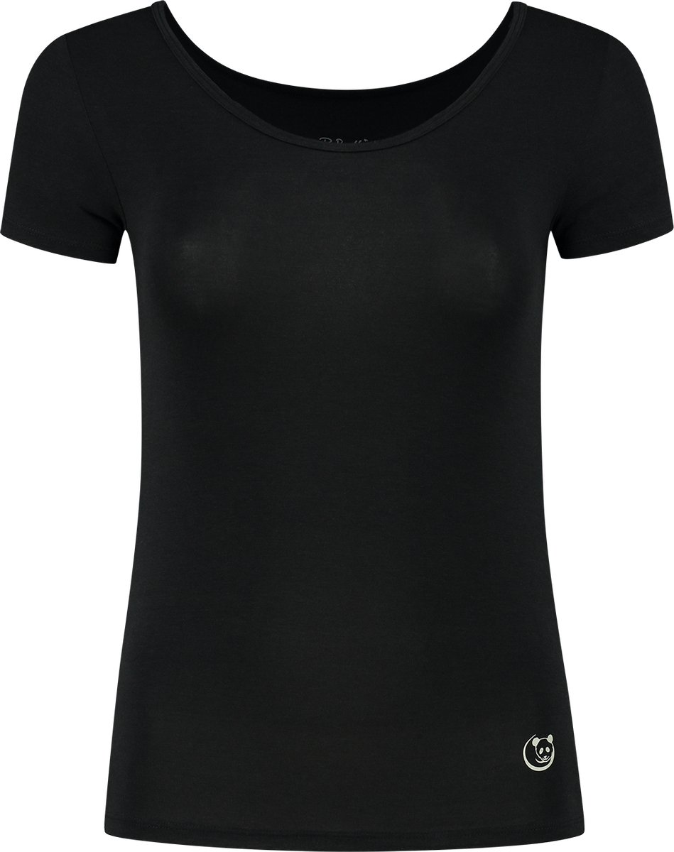 2-pack B.Bocelli Shirt - Dames - ronde hals - korte mouw - zwart - maat XL