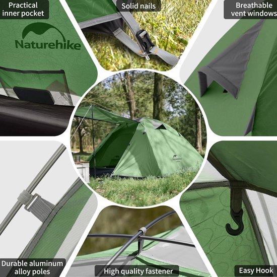 Tent van de professionele serie voor 2 personen, waterdicht, ultralicht, 3-4 seizoenen, 2, 1 stuks, met klein pakket, campingtent voor bergbeklimmen, fietstochten, trekking, outdoor — afbeelding 3